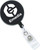 Black-Chrome Heavy-Duty badge Reel with Nylon Cord Reinforced Vinyl Strap & Belt Clip (25/pk)