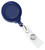 Navy Blue Badge Reel with Clear Vinyl Strap & Swivel Spring Clip (25/pk)