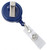 Navy Blue Badge Reel with Clear Vinyl Strap & Swivel Spring Clip (25/pk)