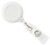White Badge Reel with Clear Vinyl Strap & Swivel Spring Clip (25/pk)