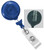 Translucent Blue Badge Reel with Clear Vinyl Strap & Swivel Spring Clip (25/pk)