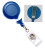 Navy Blue No-Twist Badge Reel with Clear Vinyl Strap & Belt Clip (25/pk)