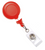 Red No-Twist Badge Reel with Clear Vinyl Strap & Belt Clip (25/pk)
