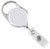 White Carabiner Badge Reel with Strap and Clip (25/pk)