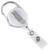 White Carabiner Badge Reel with Strap and Clip (25/pk)