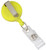 Neon Yellow Round Badge Reel with Slide-Type Belt Clip and Clear Vinyl Strap (25/pk)
