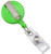 Neon Green Round Badge Reel with Slide-Type Belt Clip and Clear Vinyl Strap (25/pk)