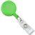 Neon Green Round Badge Reel with Slide-Type Belt Clip and Clear Vinyl Strap (25/pk)