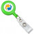 Neon Green Round Badge Reel with Slide-Type Belt Clip and Clear Vinyl Strap (25/pk)