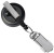 Black Round Badge Reel With Card Clamp And Swivel Clip (25/pk)