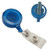 Translucent Royal Blue Round Badge Reel With Strap And Swivel Clip (25/pk)