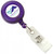 Translucent Purple Round Badge Reel With Strap And Swivel Clip (25/pk)