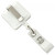 White Square Badge Reel with Reinforced Vinyl Strap & Belt Clip (25/pk)