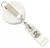 White Logo Reel with Clear Vinyl Strap & Belt Clip (25/pk)