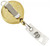 Gold Metallic Logo Reel with Clear Vinyl Strap & Belt Clip (25/pk)
