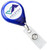 Translucent Royal Blue Premium Badge Reel With Strap & Slide Clip (25/pk)