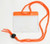 Vinyl Horizontal Holder with Orange Color Bar and Neck Cord, 3.85" x 2.68" (100/pk)