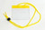 Vinyl Horizontal Holder with Yellow Color Bar and Neck Cord, 3.85" x 2.68" (100/pk)