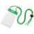 Vinyl Vertical Holder with Green Color Bar and Neck Cord (100/pk)