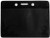 Clear Vinyl Horizontal Badge Holder with Black Color Back, 3.5" x 2.13" (100/pk)