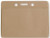 Clear Vinyl Horizontal Badge Holder with Brown Color Back, 3.5" x 2.13" (1000/pk)