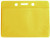 Clear Vinyl Horizontal Badge Holder with Yellow Color Back, 3.5" x 2.13" (100/pk)