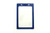 Clear Vinyl Vertical Badge Holder with Blue Color Frame, 2.25" x 3.44" (100/pk)