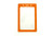 Clear Vinyl Vertical Badge Holder with Orange Color Frame, 2.25" x 3.44" (100/pk)