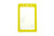Clear Vinyl Vertical Badge Holder with Yellow Color Frame, 2.25" x 3.44" (100/pk)