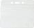Clear Vinyl Horizontal Badge Holder with Clear Color Bar, 3.85" x 2.68" (100/pk)