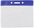 Vinyl Horizontal Badge Holder with Blue Color Bar, 3.75" x 2.63" (100/pk)