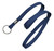 3/8" Navy Blue Lanyard with Black-Oxide Split Ring