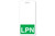 "LPN" Vertical Badge Buddies, Green (25/pk)
