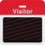 Slotted expiring badge back with printed red "VISITOR" bar (1000/pk)