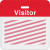 Slotted expiring badge back with printed red "VISITOR" bar (1000/pk)