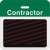 Slotted expiring badge back with printed green "CONTRACTOR" bar (1000/pk)