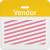 Slotted expiring badge back with printed yellow "VENDOR" bar (1000/pk)