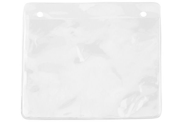 Clear Vinyl Horizontal Holder with Two Attachment Holes 3.88" x 3" (100/pk)