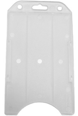 Frosted Rigid Plastic Vertical Open-Face Card Holder (50/pk)