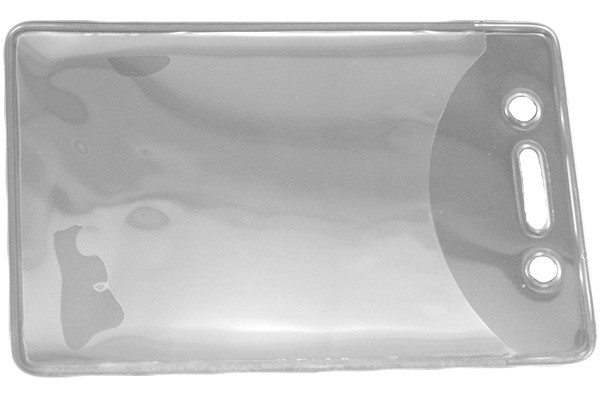 Premium Vinyl Vertical Anti-Print Transfer Holder with Slot and Chain Holes 2.38" x 3.38" (100/pk)