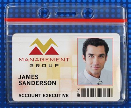 Clear Vinyl Horizontal Badge Holder with Zipper Closure, Slot and Chain Holes 3.38" x 2.13" (100/pk)