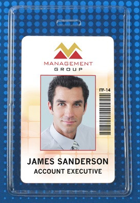 Heavy-Duty Vinyl Vertical Proximity Card Holder, 2.62" x 3.63" (100/pk)