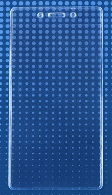 Vinyl Vertical Badge Holder with Slot and Chain Holes 3" x 6" (100/pk)