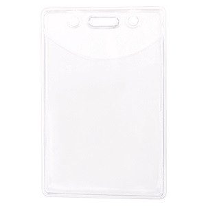 Premium Vinyl Vertical 2-Pocket Holder with Slot and Chain Holes 2.38" x 3.38" (100/pk)