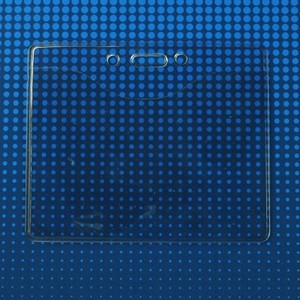 Premium Vinyl Horizontal Badge Holder with Slot and Chain Holes 4" x 3" (100/pk)