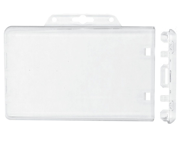 1840-6040 Clear Plastic Horizontal Permanent Locking Card Holder, 3.38" x 2.18" (50/pk)
