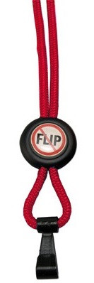 Red 1/4" Round "No-Flip" Lanyard with Wide Plastic Hook (100/pk)