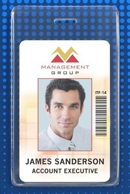 504-NCS Clear Vinyl Vertical S-Series Proximity Card Holder, 2.3" x 4.25" (100/pk)