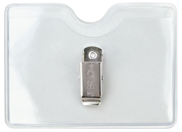 Clear Vinyl Badge Holder with Brady Clothing-Friendly™ Clip (100/pk)