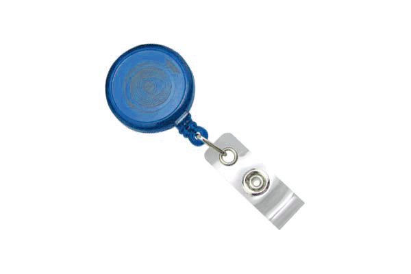 Translucent Blue Round Max Label Reel With Strap And Slide Clip (25/pk)